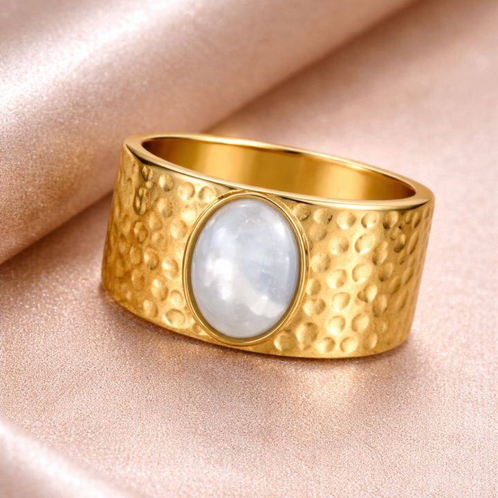 Vintage Goldener Mondsteinring