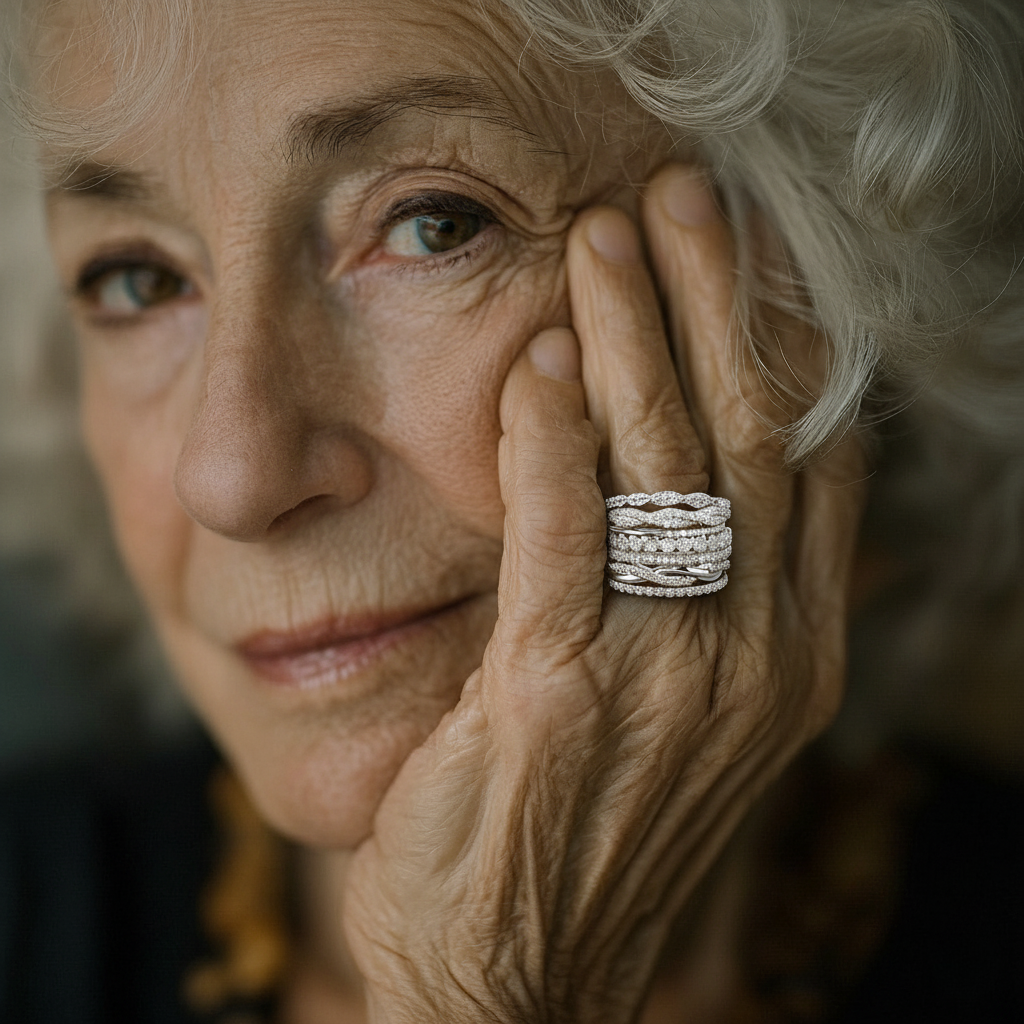 Vintage Schicht Zirkonia Ring