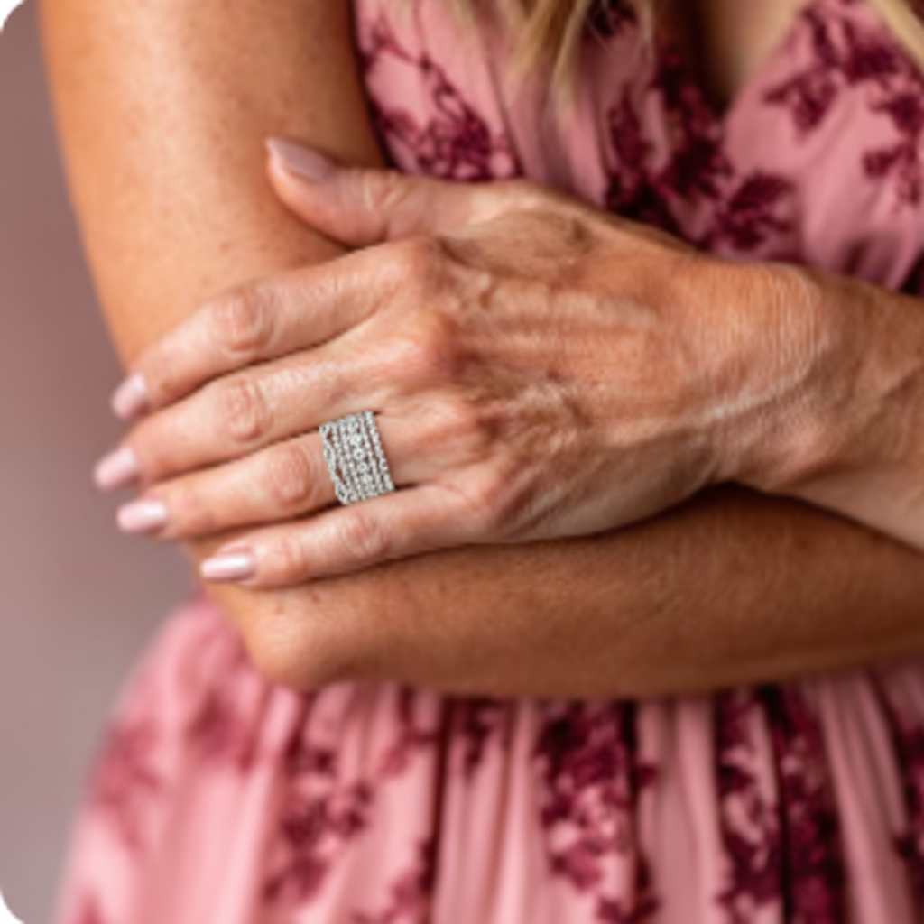 Vintage Schicht Zirkonia Ring