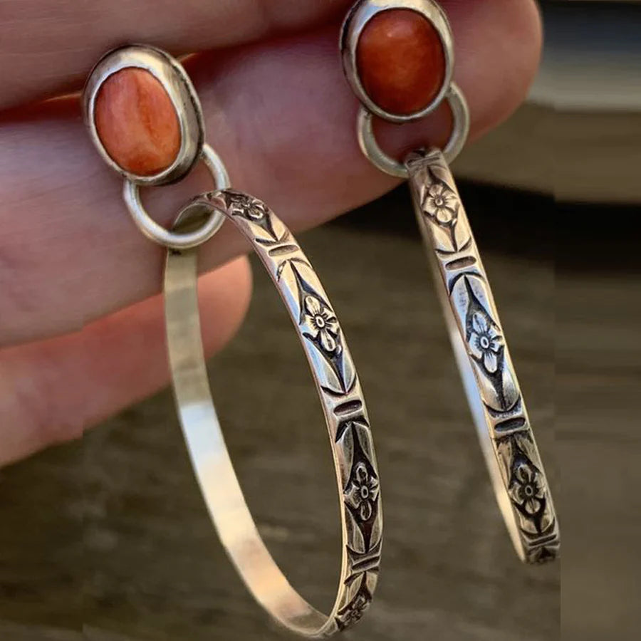 Vintage Onyx Boho Chic Ohrringe