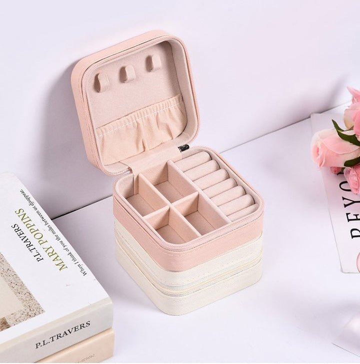 Premium Leder Schmuckaufbewahrungsbox - Mit mehreren Fächern