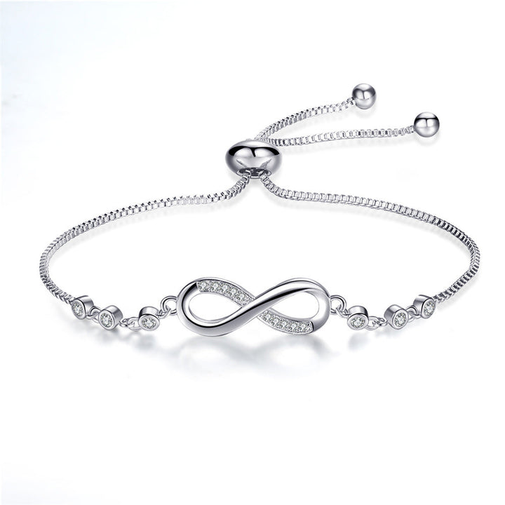 Verstellbares Unendlichkeit Armband in Silber