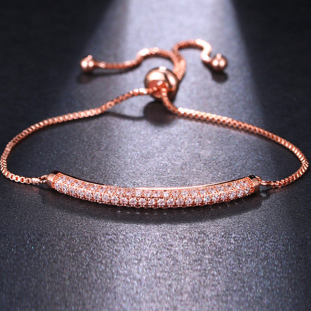 Zirkonia-Armband in Gold und Silber