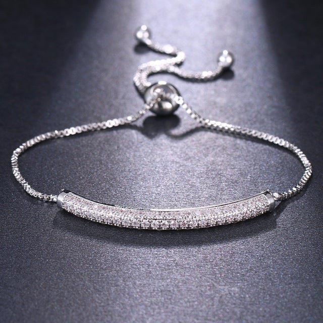 Zirkonia-Armband in Gold und Silber
