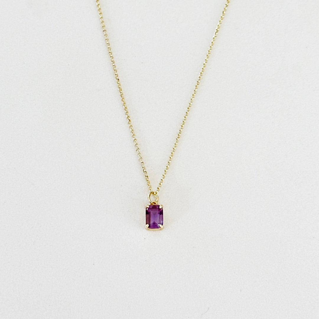 Violetta Amethyst Baguette Halskette