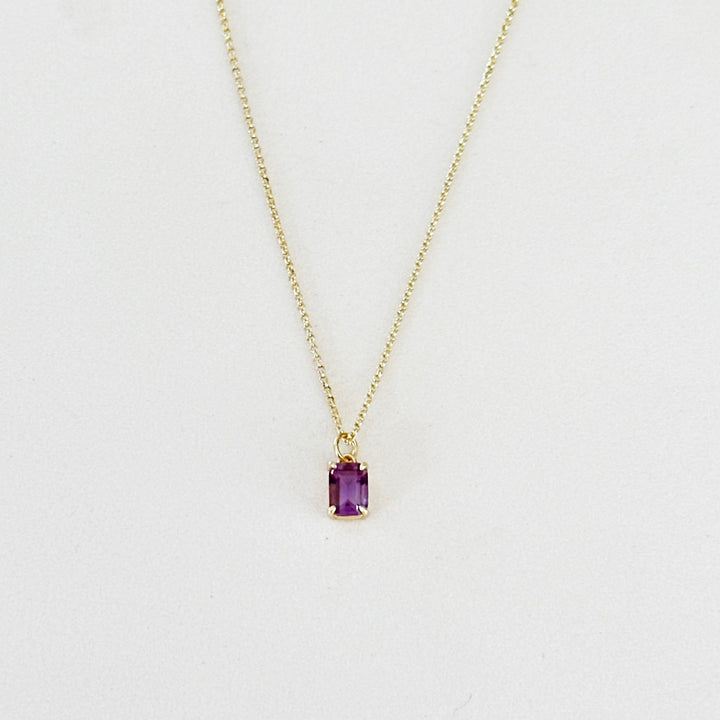 Violetta Amethyst Baguette Halskette