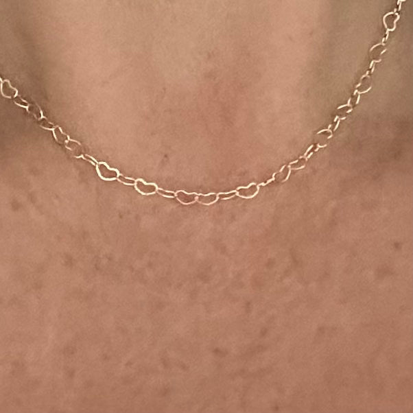 Amore Herz Link Choker Halskette
