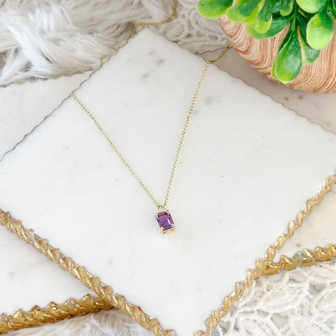Violetta Amethyst Baguette Halskette