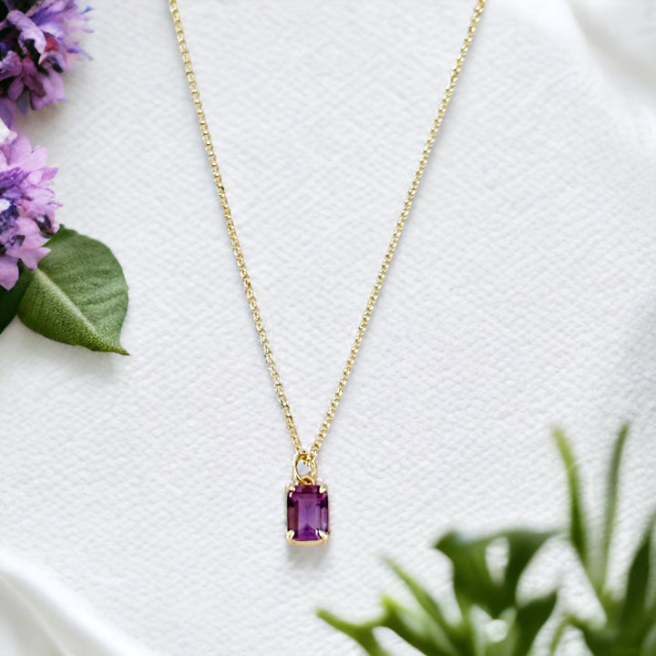 Violetta Amethyst Baguette Halskette