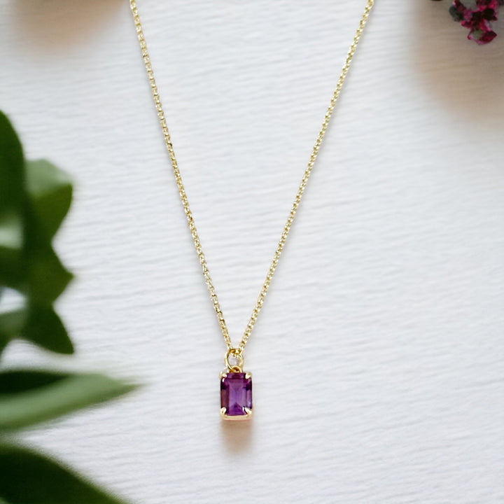 Violetta Amethyst Baguette Halskette