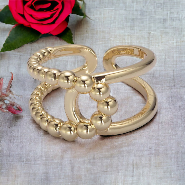 Vittoria Twist Doppelbandring - Gold oder Silber