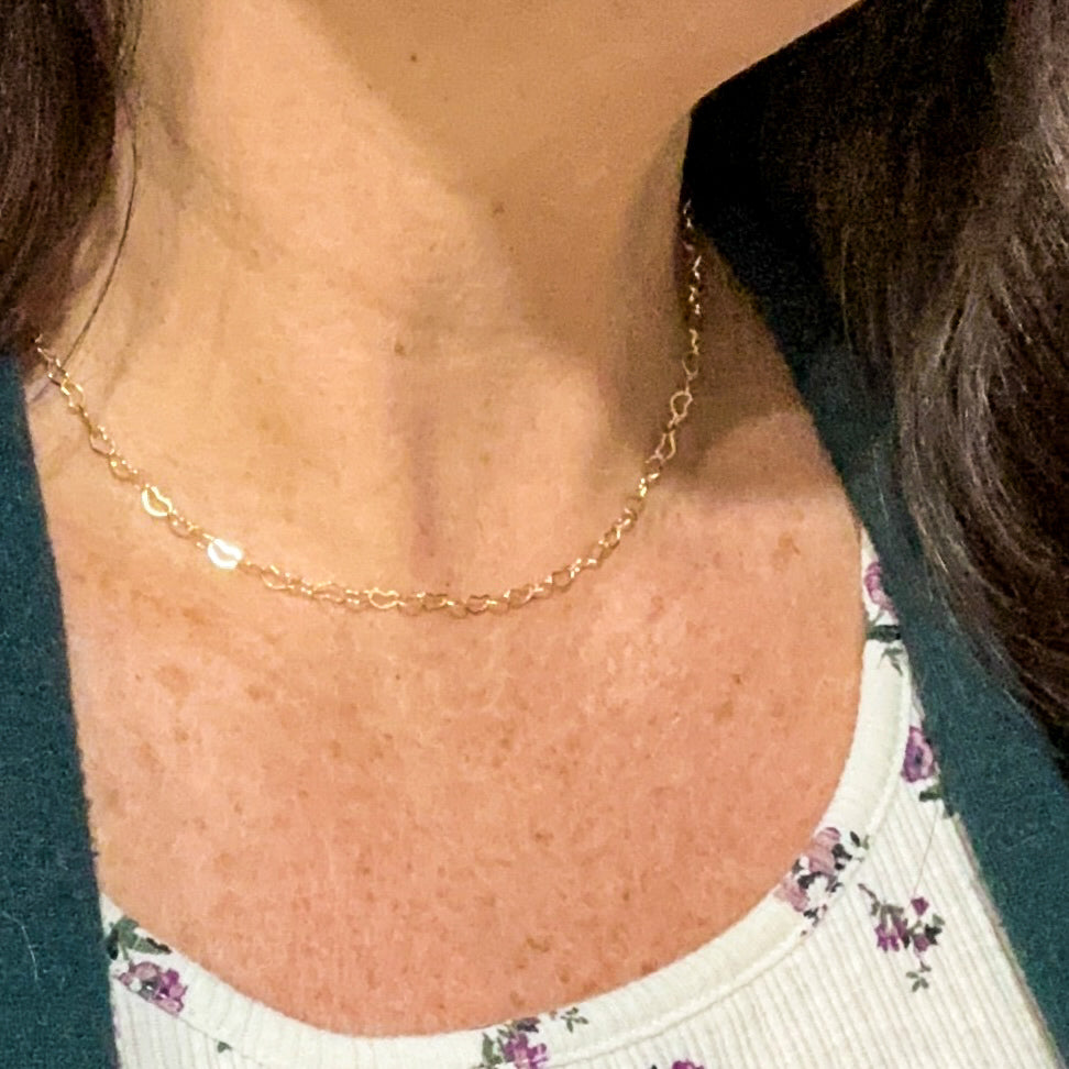 Amore Herz Link Choker Halskette