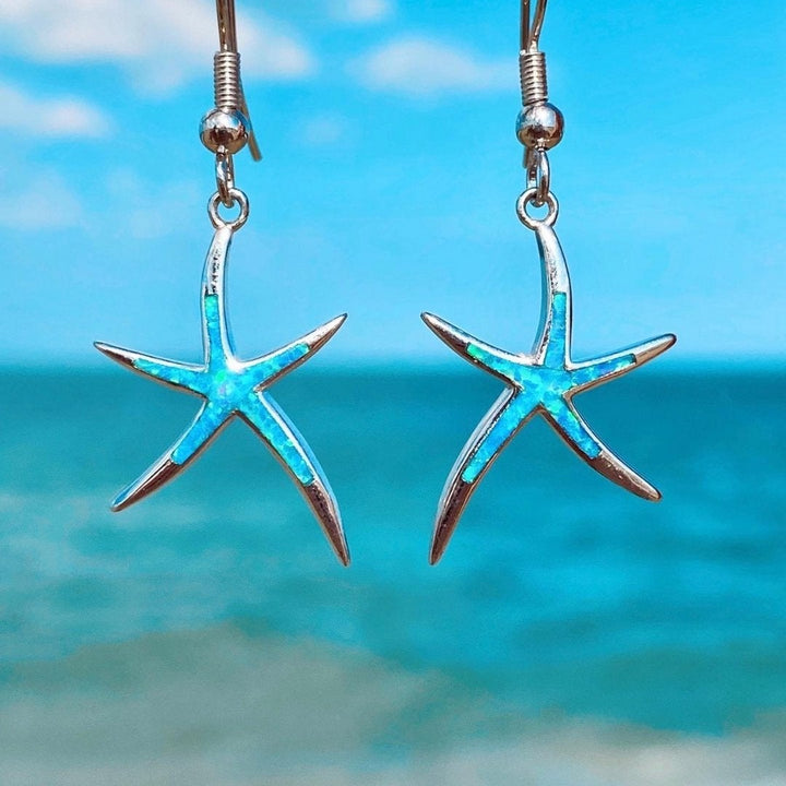 Seeigel Ohrringe aus Opal und Silber
