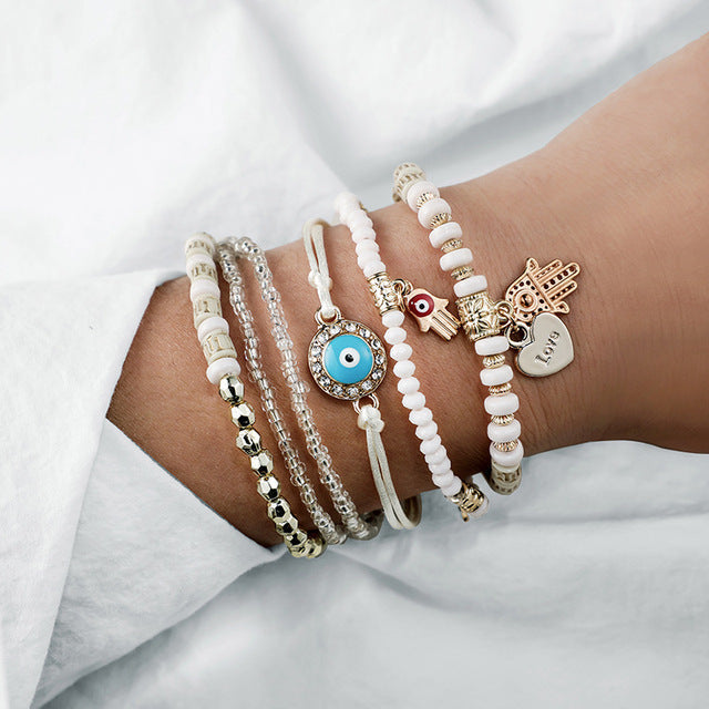 Hamsa Armband Set