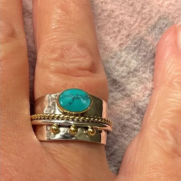 Türkisfarbener Breiter Ring