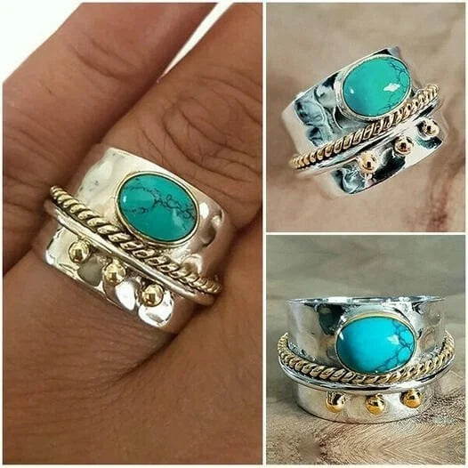 Türkisfarbener Breiter Ring