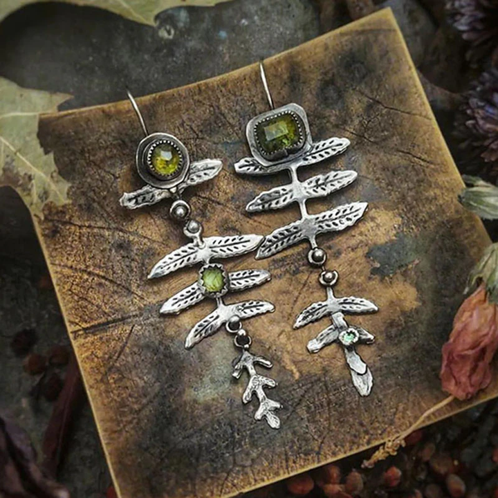 Vintage Natur Ohrringe aus Silber