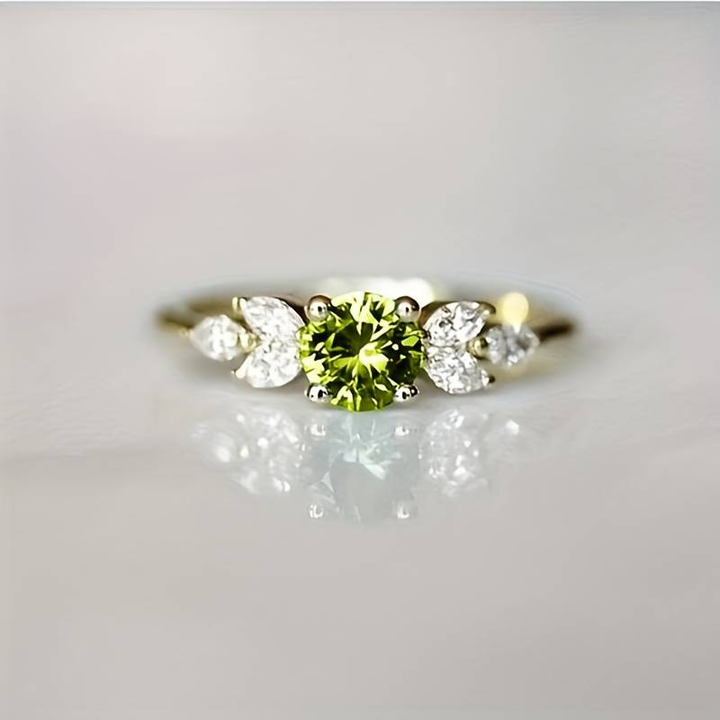 Vintage Zirkonia Olivenring