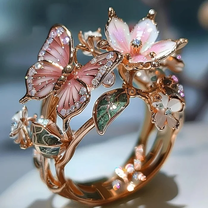 Vintage Goldener Prifddinas Blumering