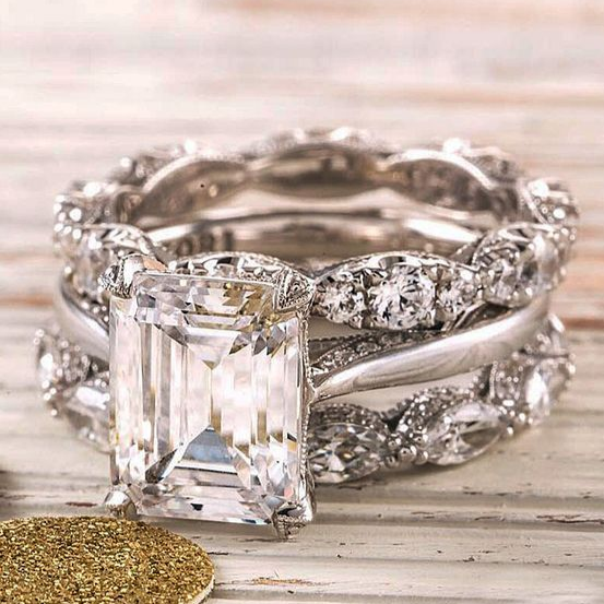 Vintage Silber Heller Schicht Ring