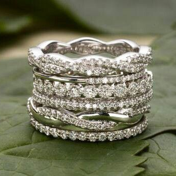 Vintage Schicht Zirkonia Ring