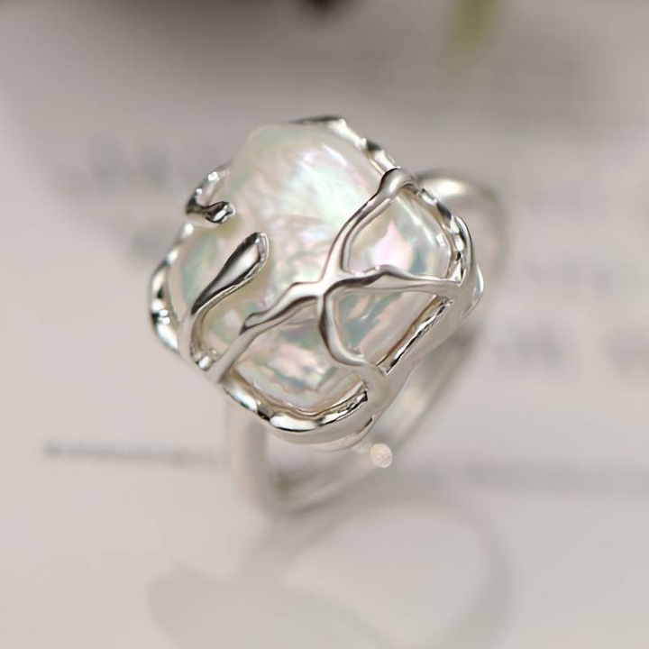 Vintage Perlen Silberring