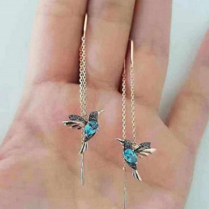 Kolibri Emaille- und Zirkonia-Ohrringe