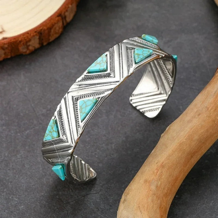 Vintage Bohemian Tribal Türkis Armreif